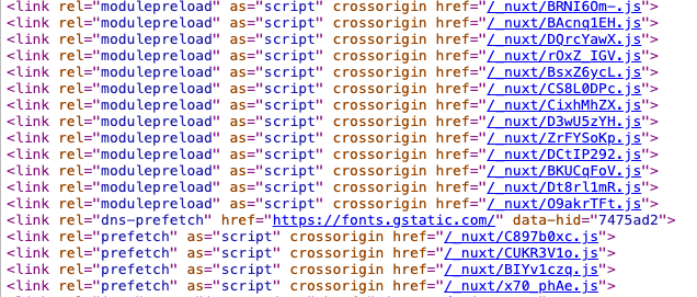 Link rel modulepreload